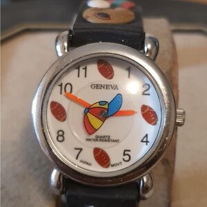 🦋10/$20🦋 Geneva Silver/White Sports Themed Boy's Watch